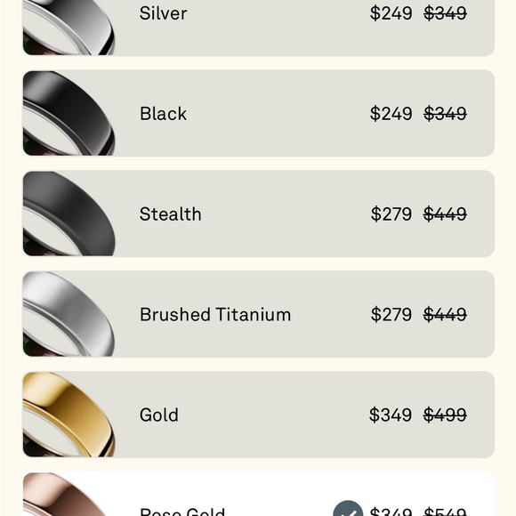 Oura Horizon Rose gold Ring size 7 - Picture 2 of 5